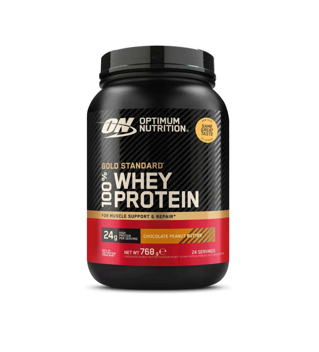 Pudra proteica proteine din zer 100% Whey Gold Standard Unt Arahide cu Ciocolata 768g, Optimum Nutrition