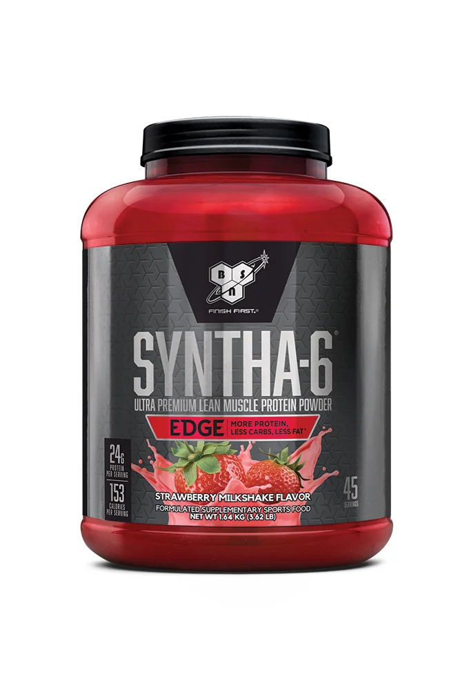 Pudra proteica proteine din zer izolat proteic BSN Syntha 6 EDGE Capsuni, 1.78kg, BSN