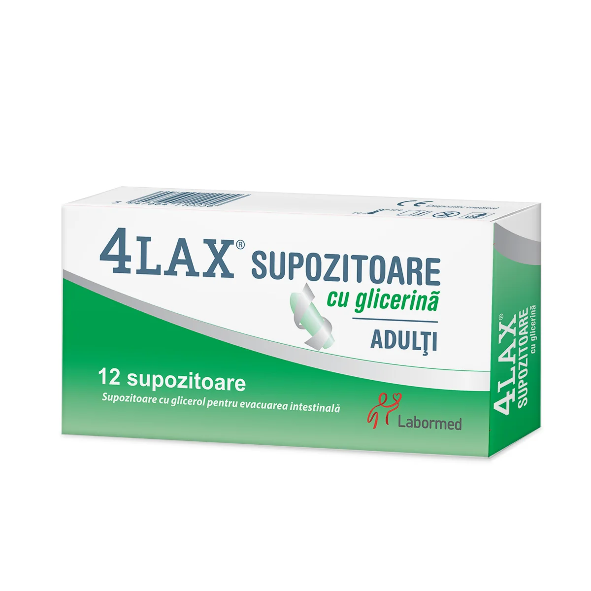 Supozitoare Cu Glicerină Pentru Adulți 4Lax, 12 Bucăți, Labormed
