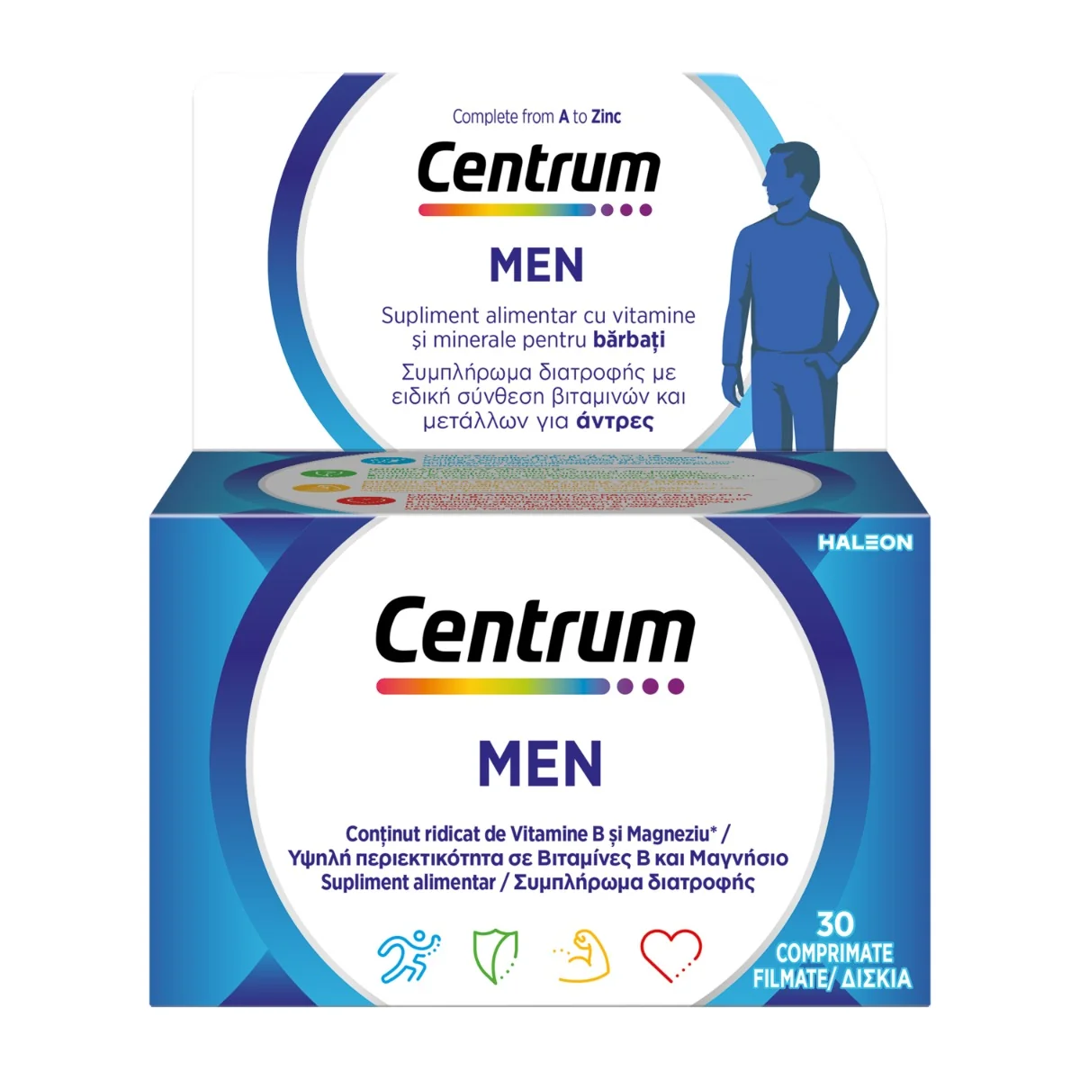 Centrum Pentru Barbati De La A La Zinc, 30 Comprimate, Haleon