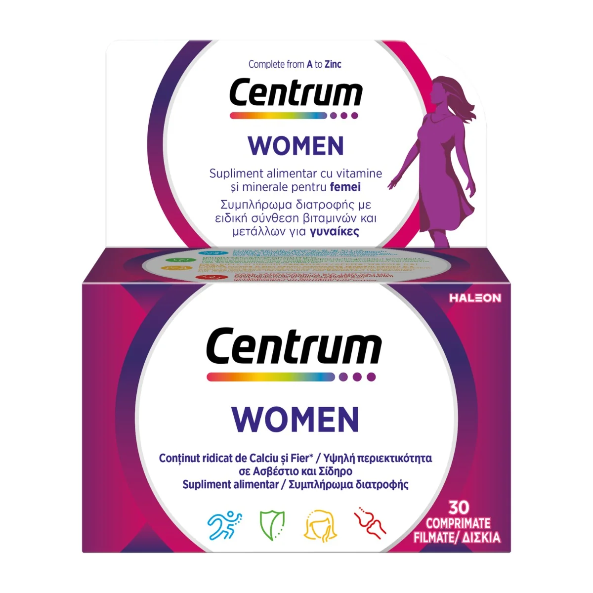 Centrum Pentru Femei De La A La Zinc, 30 Comprimate, Haleon