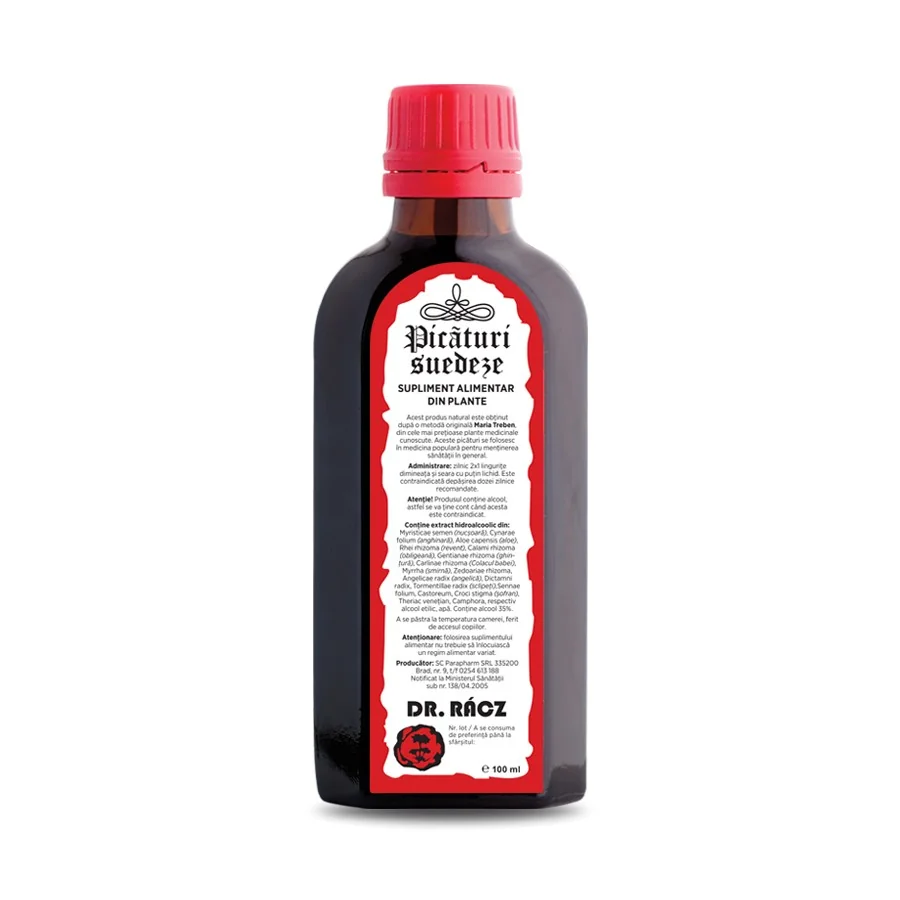 Picaturi Suedeze Dr Racz, 100 ML, Parapharm
