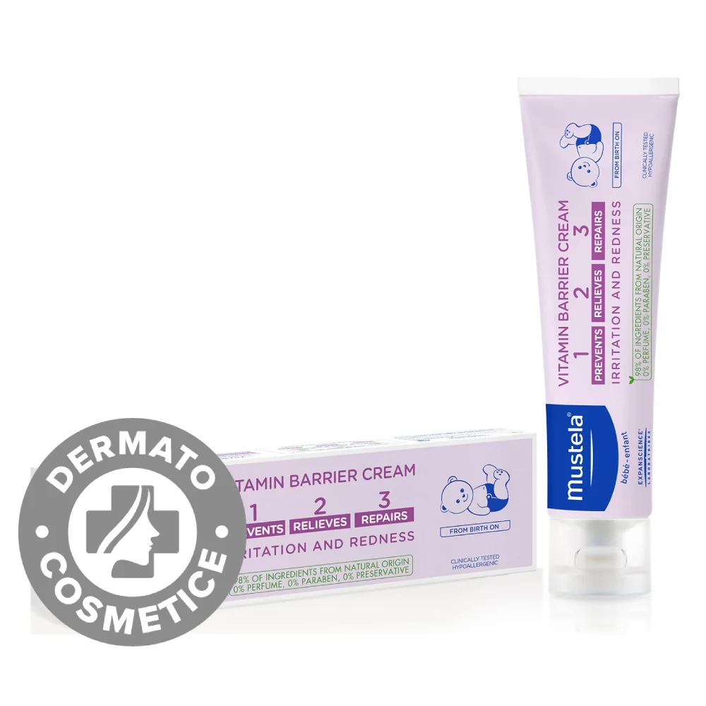 Crema Impotriva Iritatiei De Scutec 1-2-3 Vitamin Barrier, 100ml, Mustela