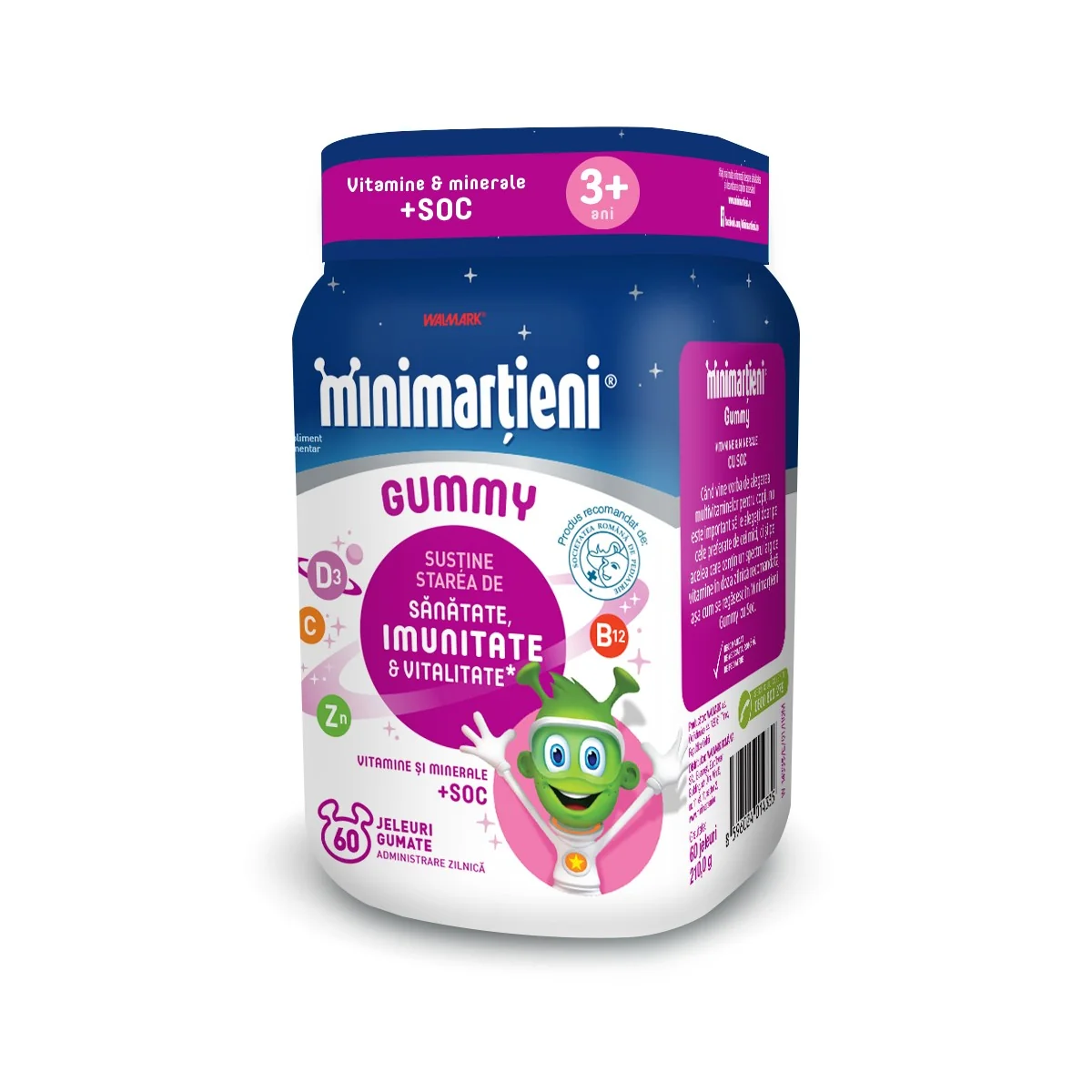 Minimartieni Gummy Cu Soc, 60 Jeleuri, Walmark
