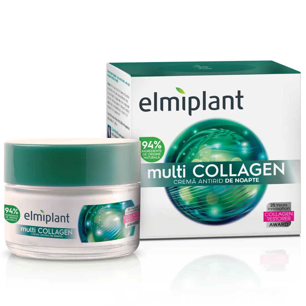 Crema Antirid De Noapte MultiCollagen, 50 ml, Elmiplant