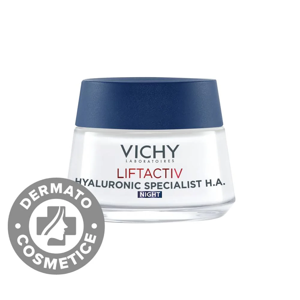 Crema De Noapte Antirid Pentru Toate Tipurile De Ten Liftactiv H.A., 50 ml, Vichy