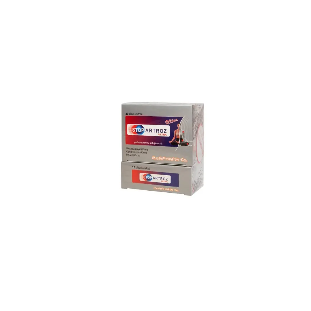 Stopartroz Ultra, 20 Plicuri + 10 Plicuri, Rompharm