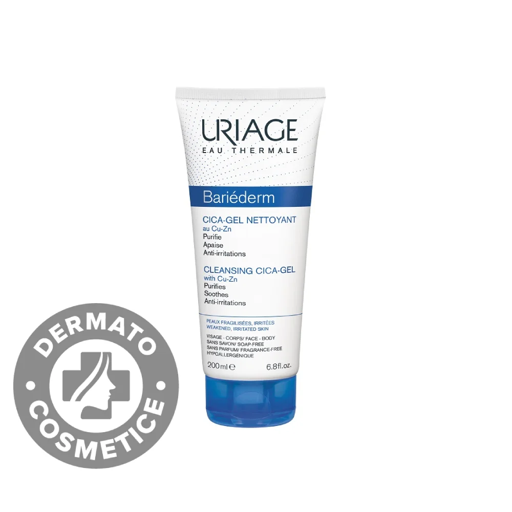 Gel De Curatare Bariederm Cica, 200ml, Uriage