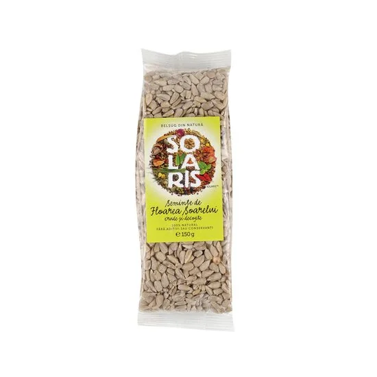 Seminte De Floarea Soarelui Crude Si Decojite, 150g, Solaris