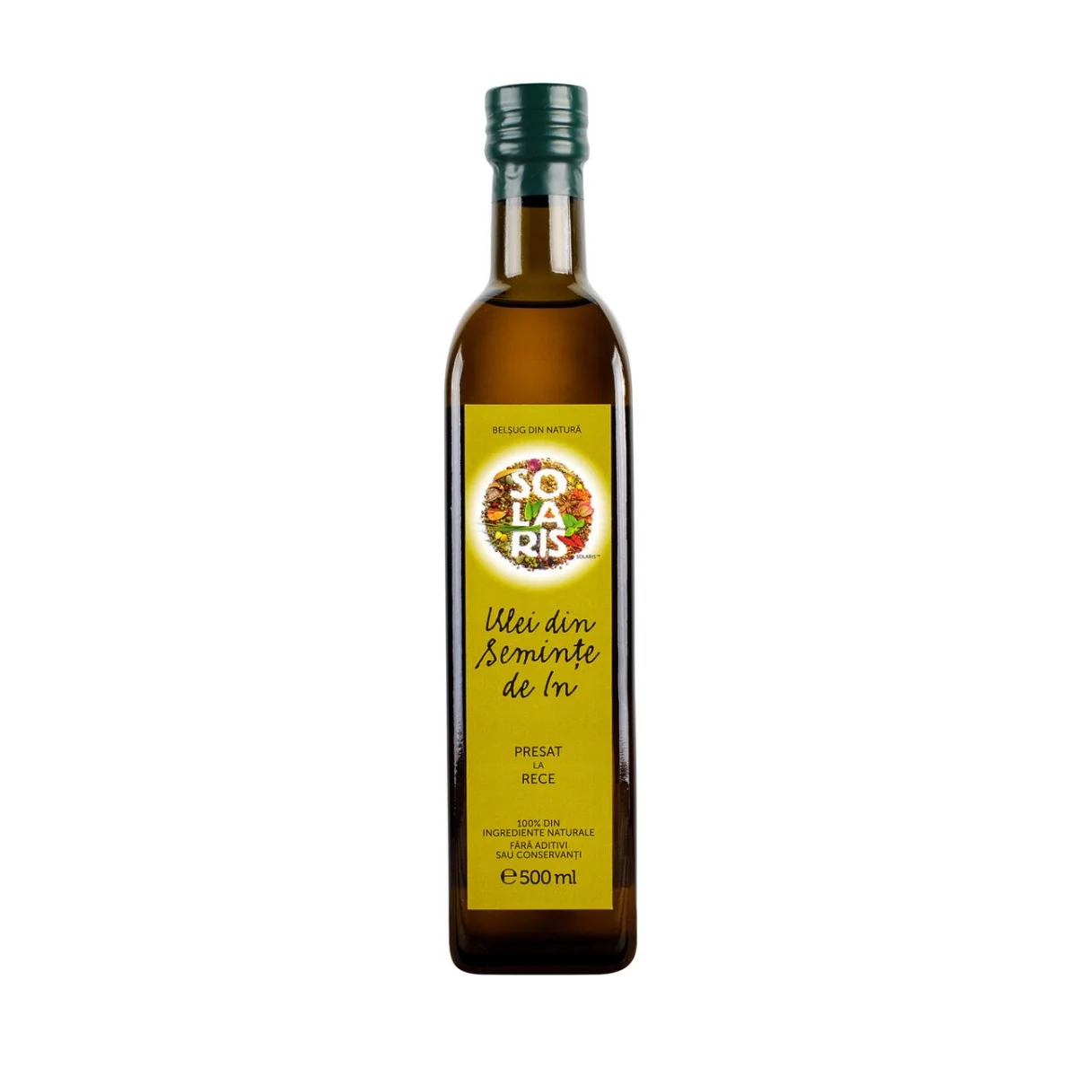 Ulei Din Seminte De In Presat La Rece, 500ML, Solaris