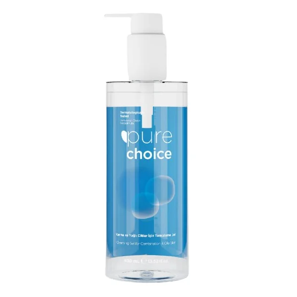 Gel de curatarea faciala pentru ten mixt si gras, 400ml, Pure Choice