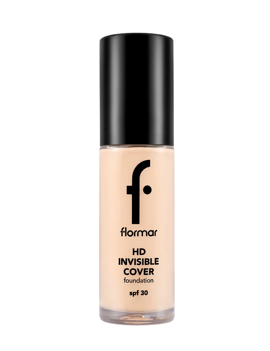 Fond de ten Invisible Cover HD 80 Soft Beige, 30ml, Flormar