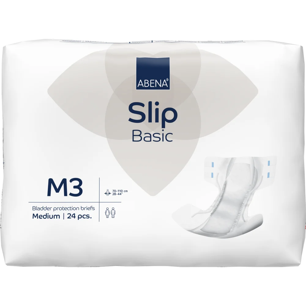 Scutece pentru adulti Slip Basic M3 cu absorbtie 2900ml, 24 bucati, Abena