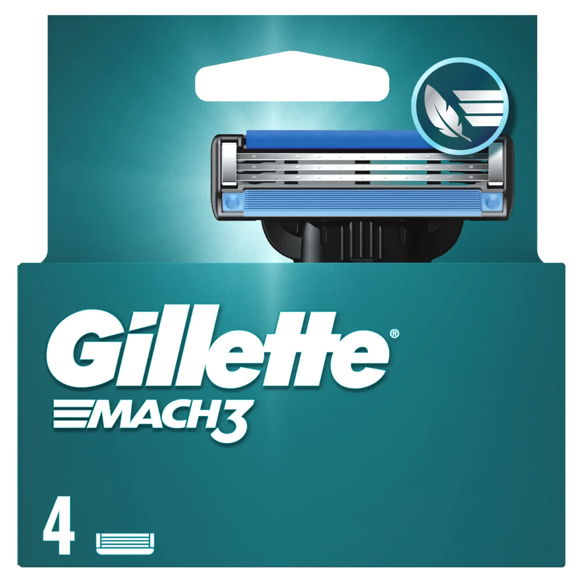 Set rezerve aparat de ras Mach 3, 4 bucati, Gillette