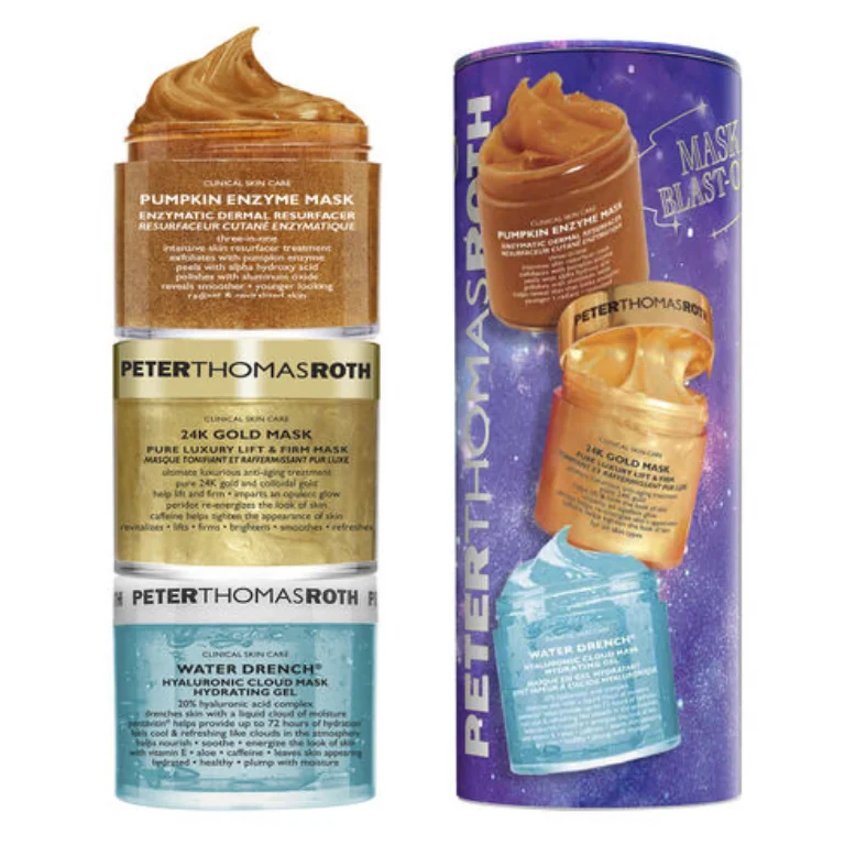 Set Masca de fata Pumpkin + Masca de fata Water Drench + Masca de fata 24K Gold, 3 x 50ml, Peter Thomas Roth