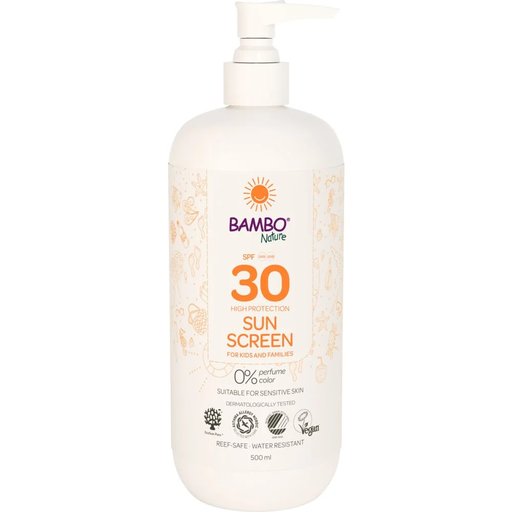 Crema cu protectie solara pentru copii SPF 30, 500ml, Bambo Nature