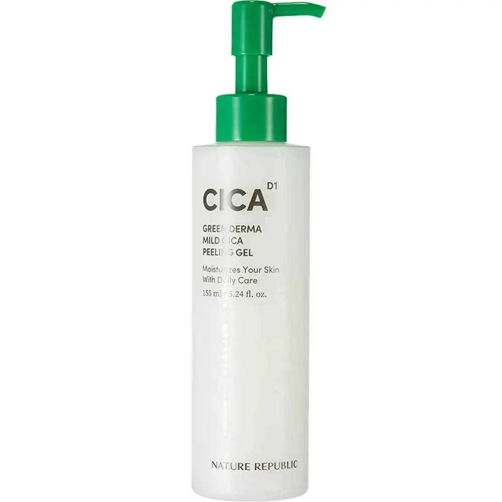 Gel exfoliant cu Centella Asiatica Green Derma, 155ml, Nature Republic