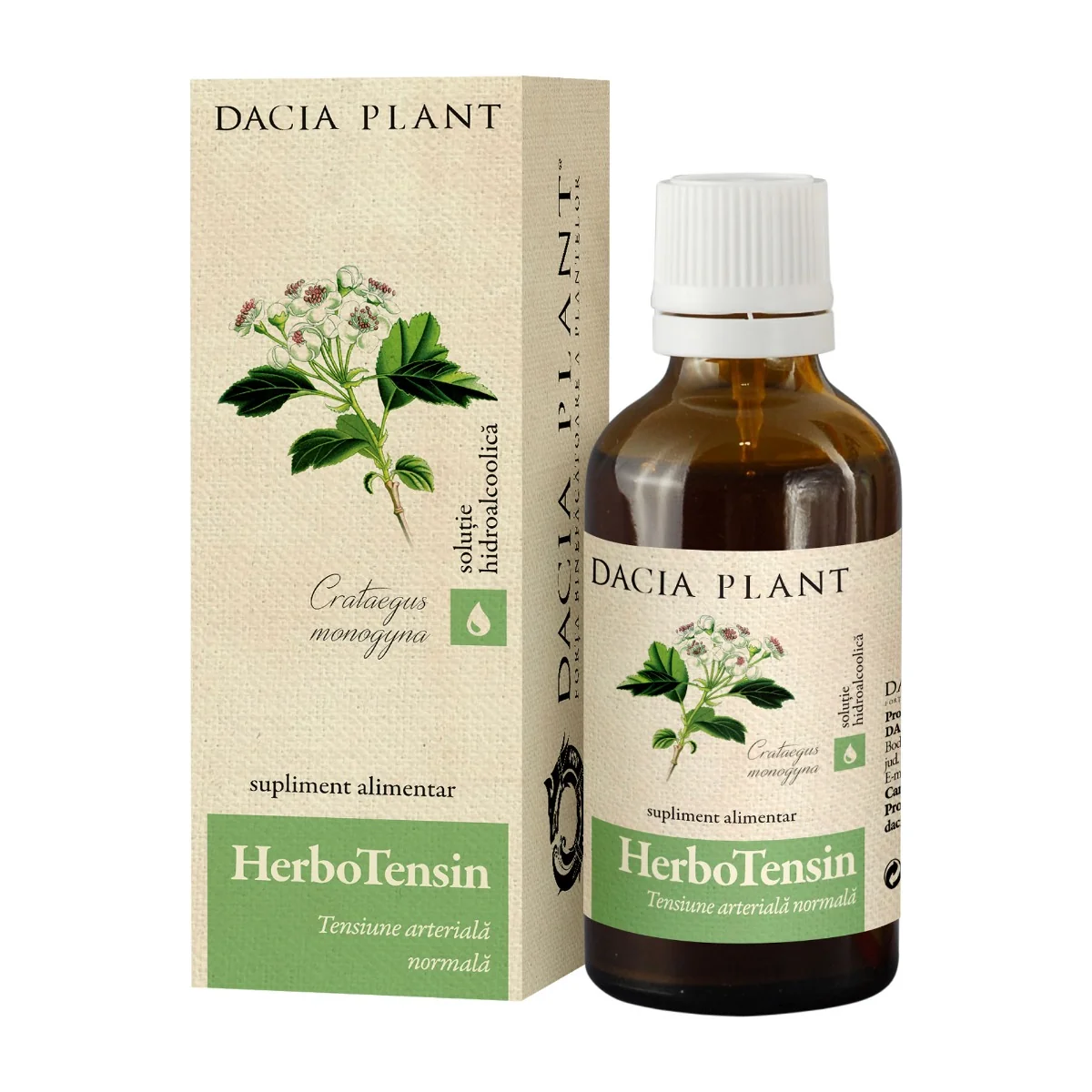 Tinctura Pentru Reglarea Tensiunii HerboTensin, 50ml, Dacia Plant