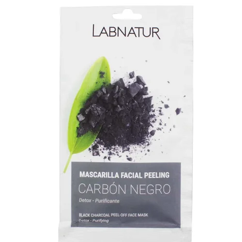 Masca de fata exfolianta cu Carbune negru, 10ml, LabNatur