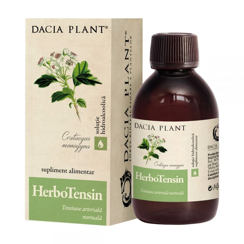 Tinctura Pentru Reglarea Tensiunii HerboTensin, 200ml, Dacia Plant