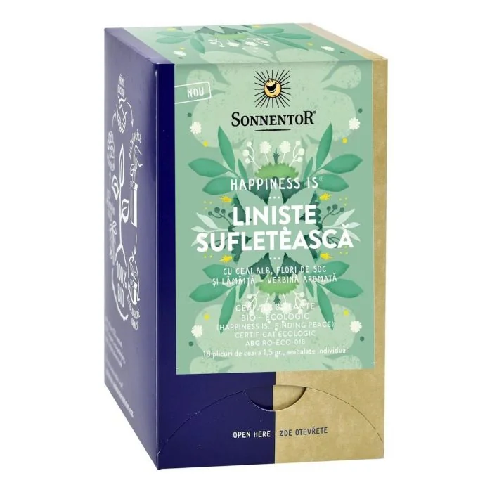 Ceai Bio Happiness Liniste Sufleteasca, 18 plicuri,  Sonnentor
