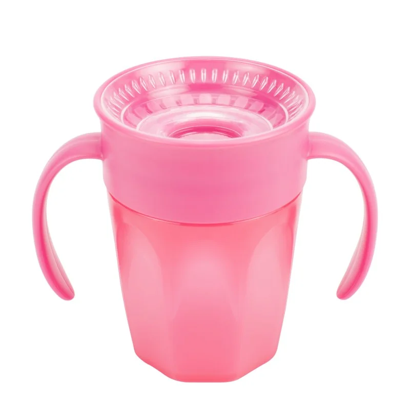Canita Roz Cu Manere Cheers 360, 200ml, Dr. Brown's