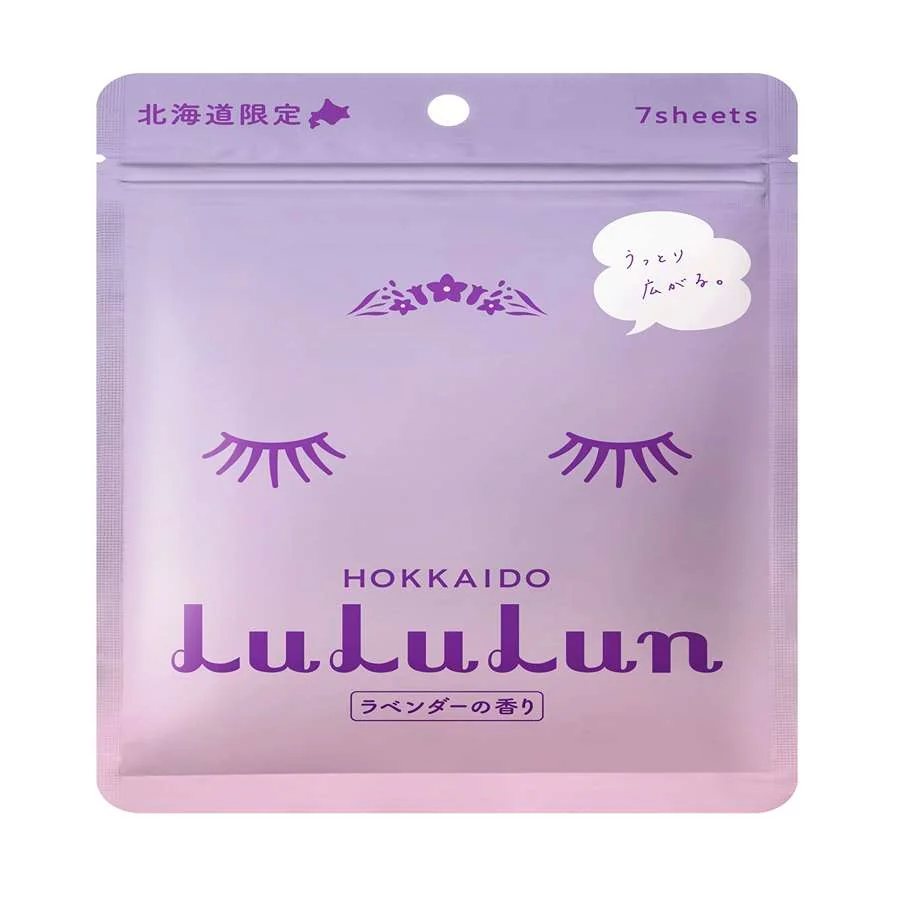Masca de fata cu lavanda Hokkaido, 7 bucati, LuLuLun