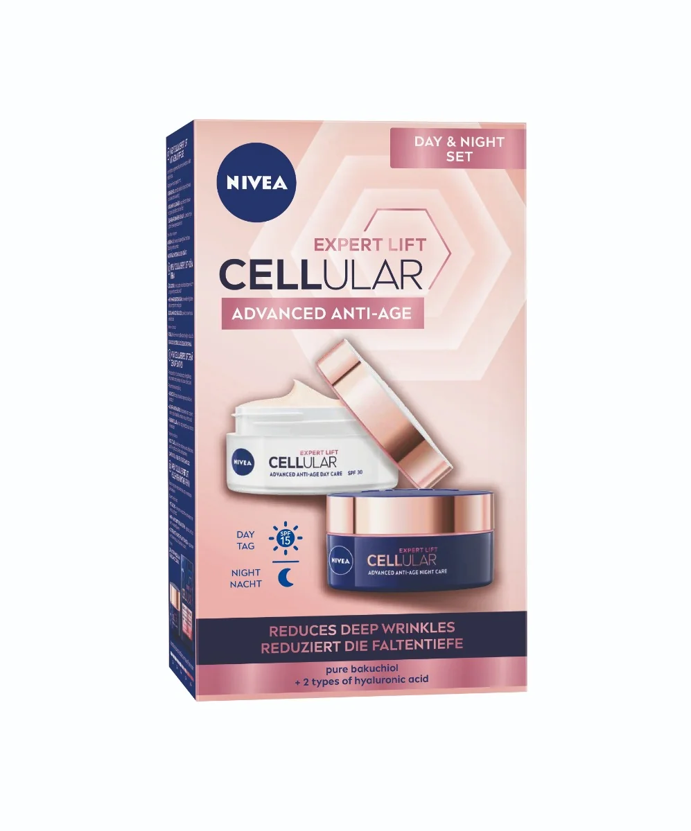 Set rutina anti-rid Cellular Elasticity Crema de zi 50ml + Crema de noapte 50ml, Nivea