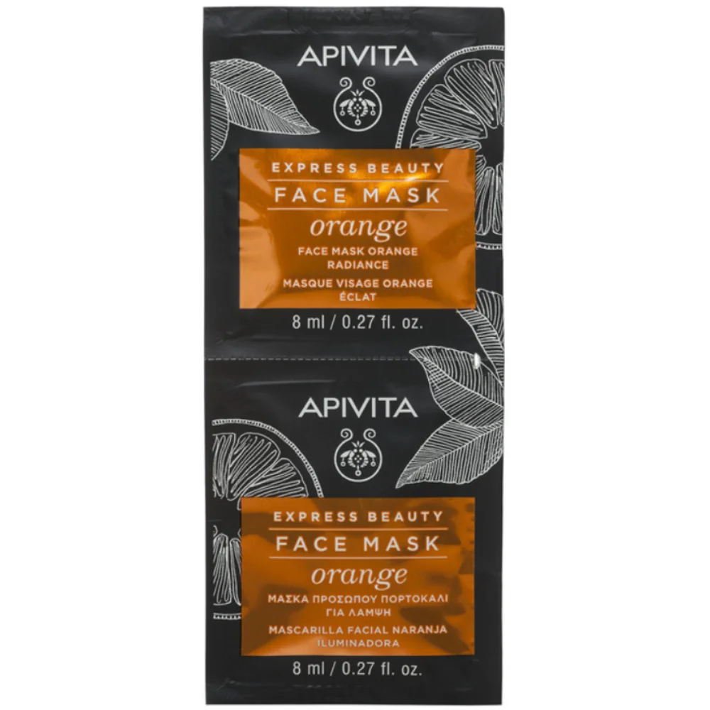 Apivita Express Masca Cu Portocala, 2 x 8ml