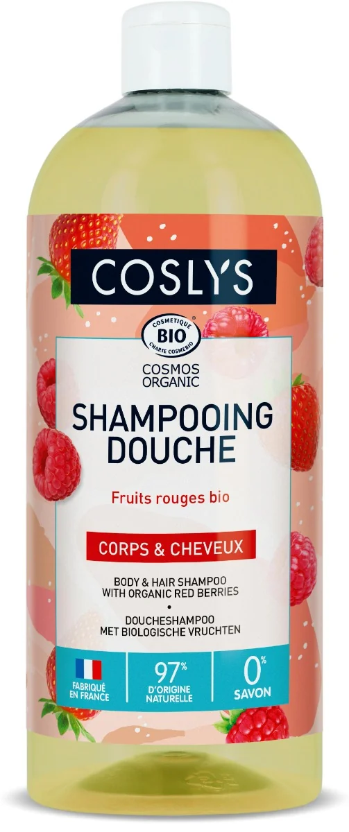 Gel de dus si sampon bio cu Fructe de padure, 1000ml, Coslys