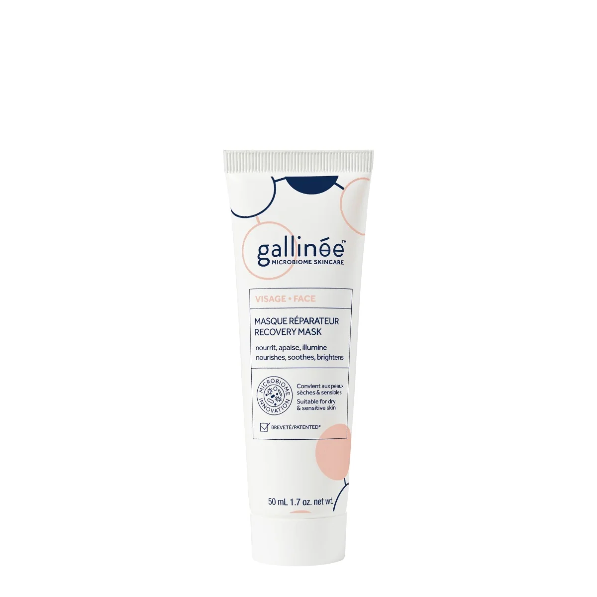 Masca regeneratoare de noapte pentru ten uscat si sensibil, 50ml, Gallinee