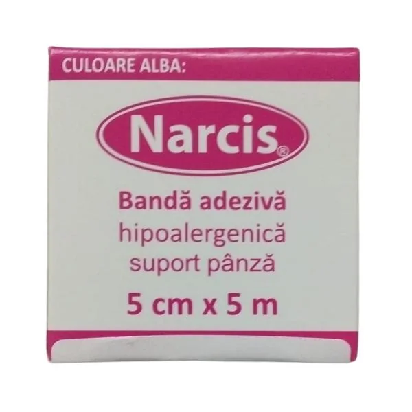 Banda Adeziva Alba Pe Suport Textil 5cm x 5m, 6 Bucati, Narcis