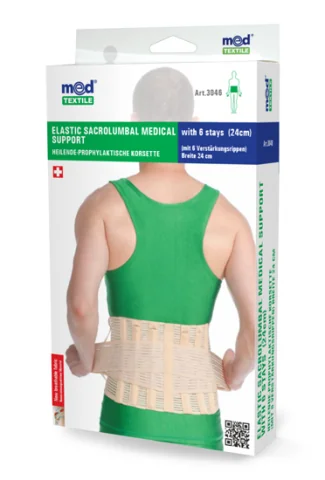 Orteza Lombosacrala Elastica 24cm M/L, 1 Bucata, Medtextile