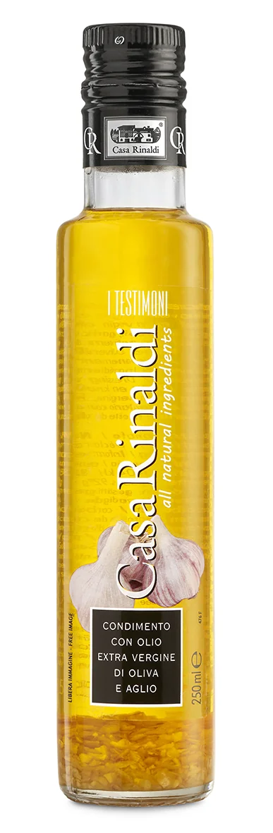 Ulei de masline extravirgin aromatizat cu usturoi, 250ml, Casa Rinaldi