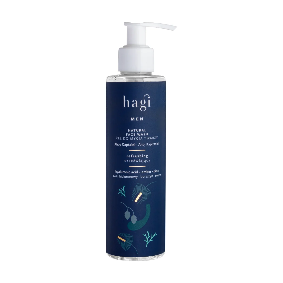Gel facial natural de curatare pentru barbati Ahoy Captain, 200ml, Hagi