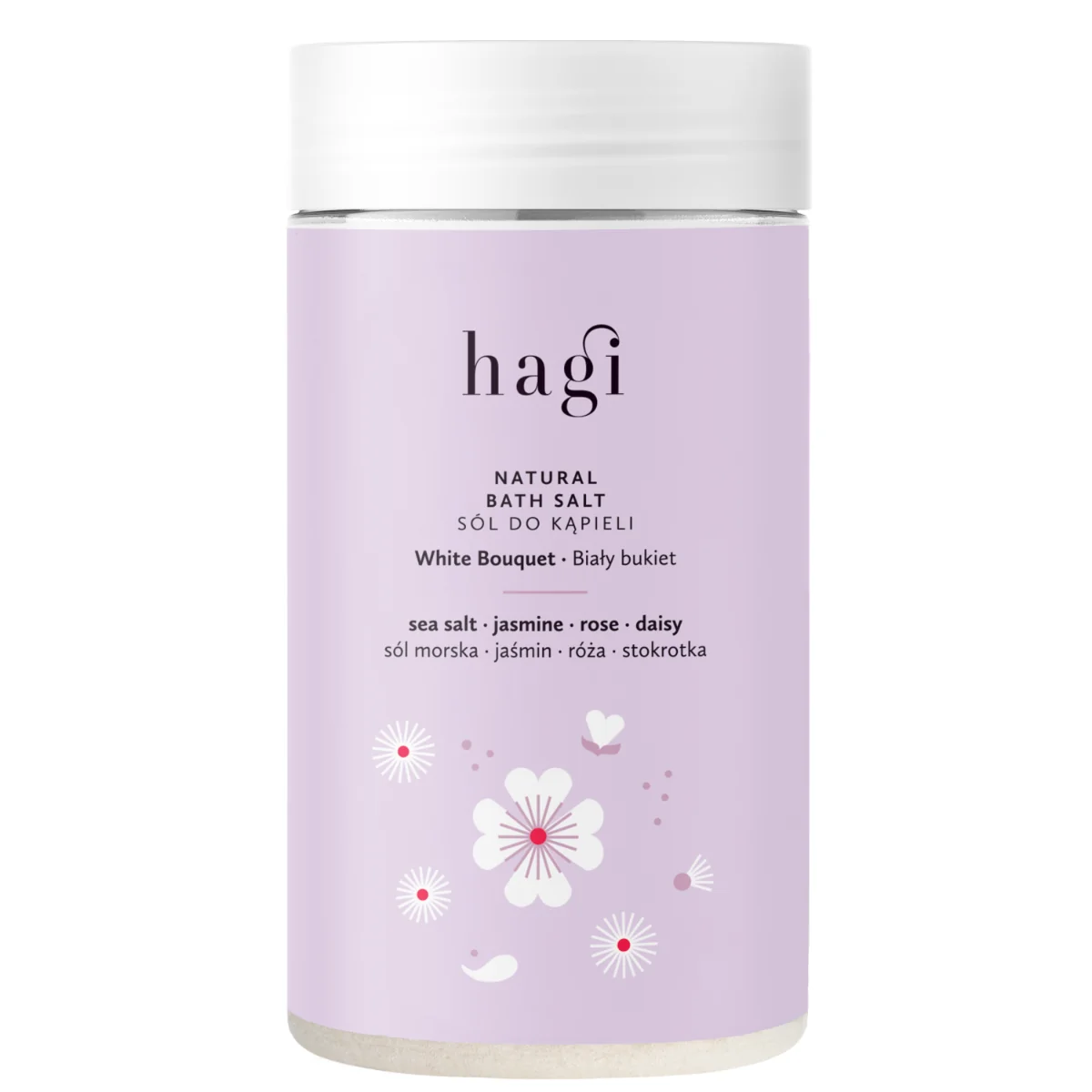 Sare de baie White Bouquet, 480g, Hagi
