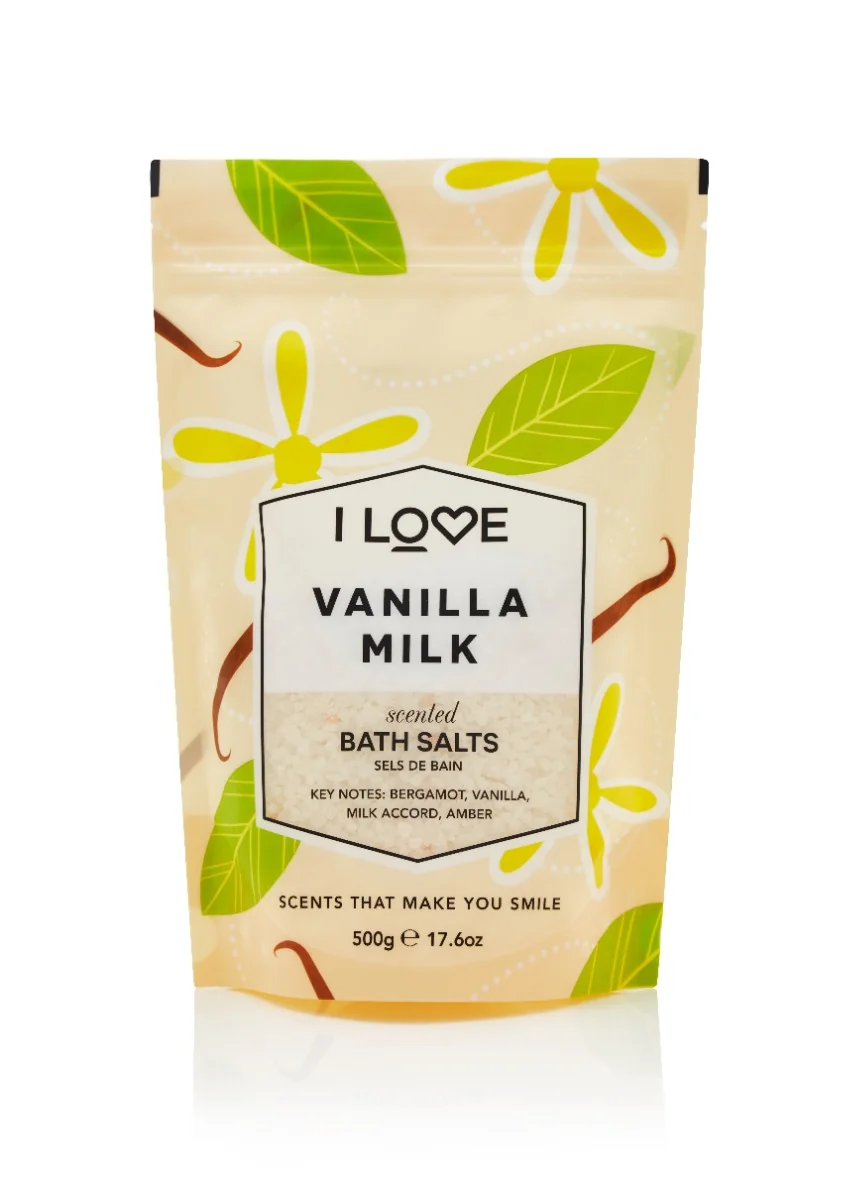 Sare de baie Vanilla Milk Signature, 500g, I Love Cosmetics
