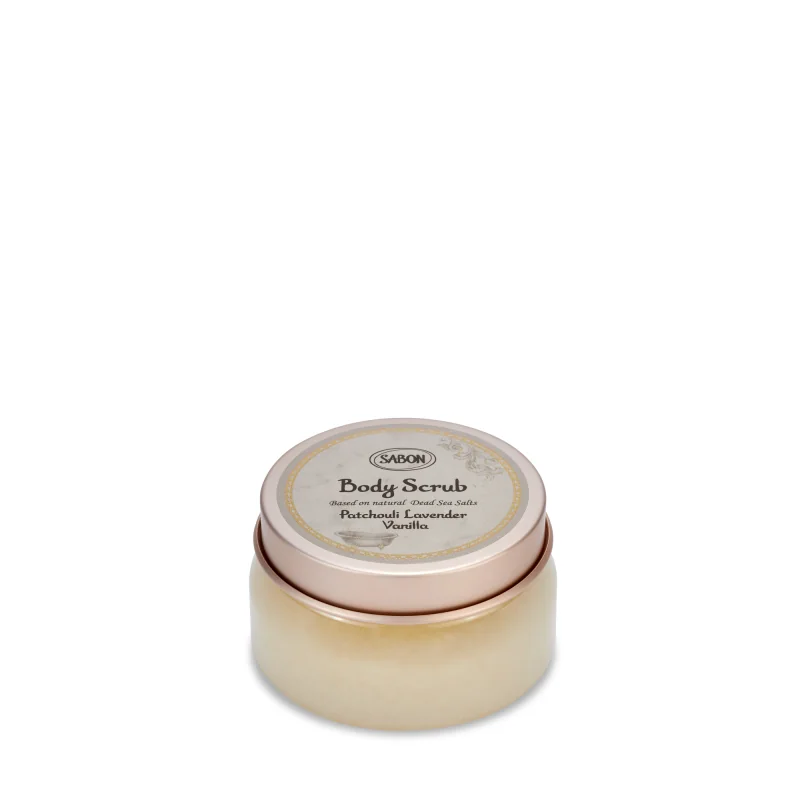 Exfoliant pentru corp Patchouli Lavender Vanilla, 200g, Sabon