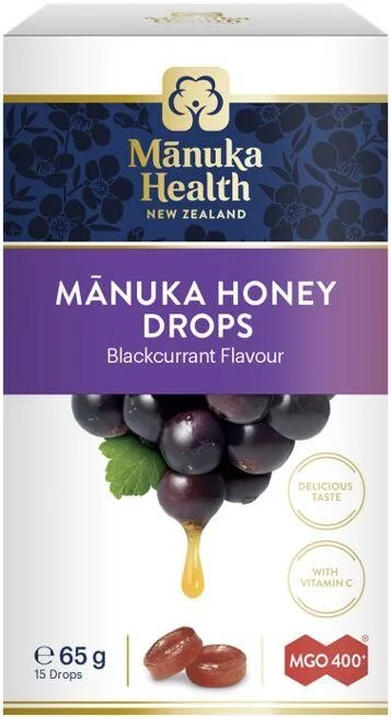 Dropsuri Cu Miere De Manuka MGO 400+ Si Coacaze, 65g, Manuka Health