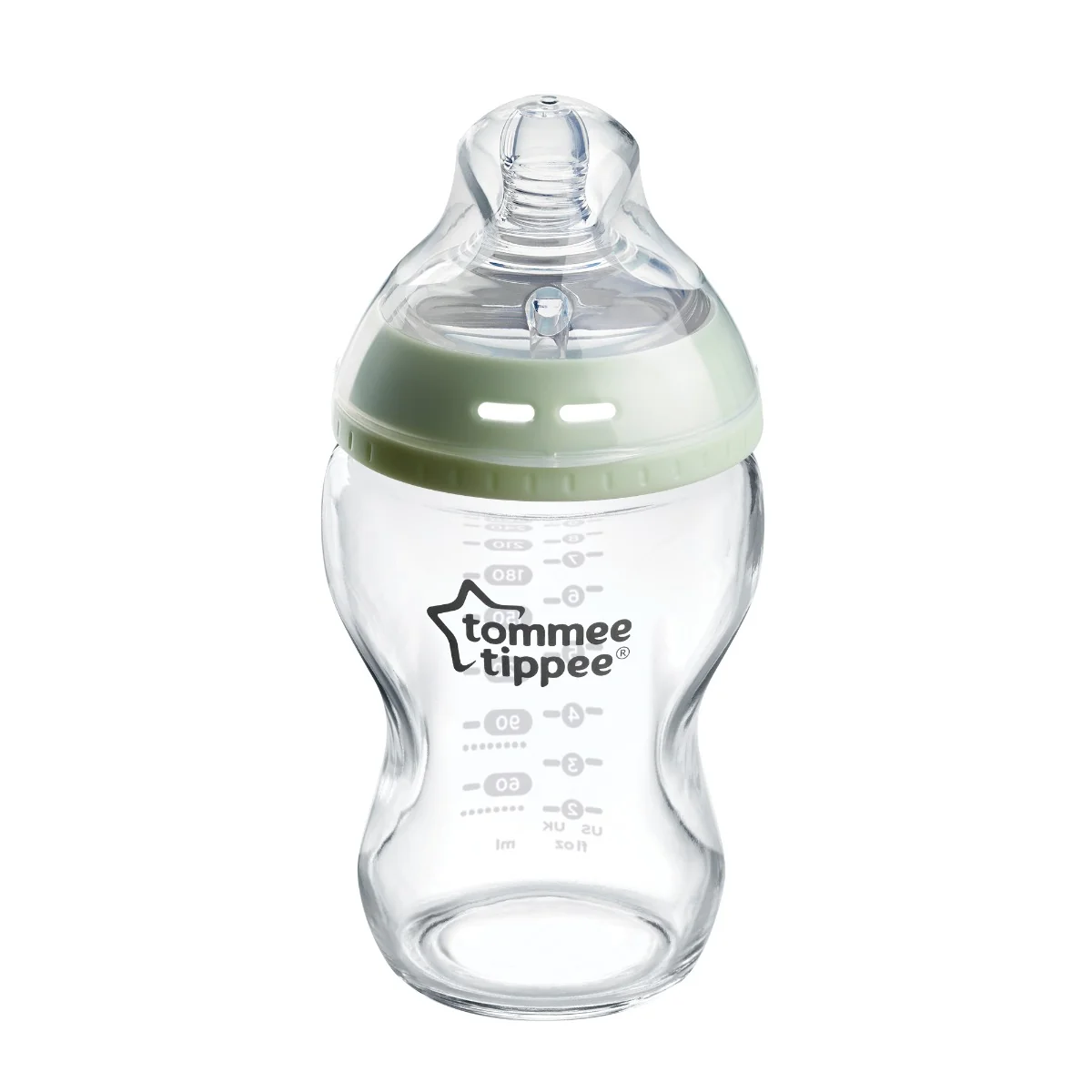 Biberon Din Sticlă Cu Tetină Din Silicon Cu Autosterilizare Pentru 0 Luni+ Natural Start, 250ml, Tommee Tippee