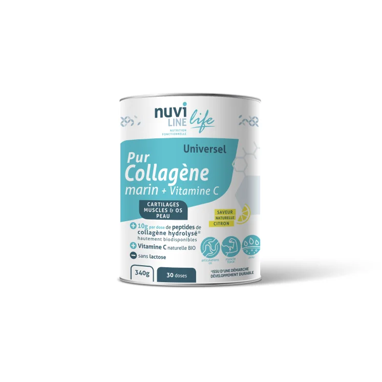 Colagen marin Natural cu Vitamina C, 340g, Nuviline