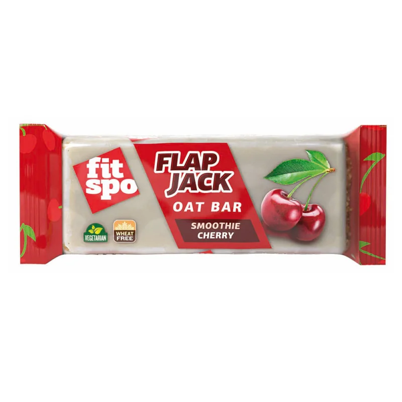 Baton de ovaz Smoothie Cherry Flapjack, 90g, FitSpo
