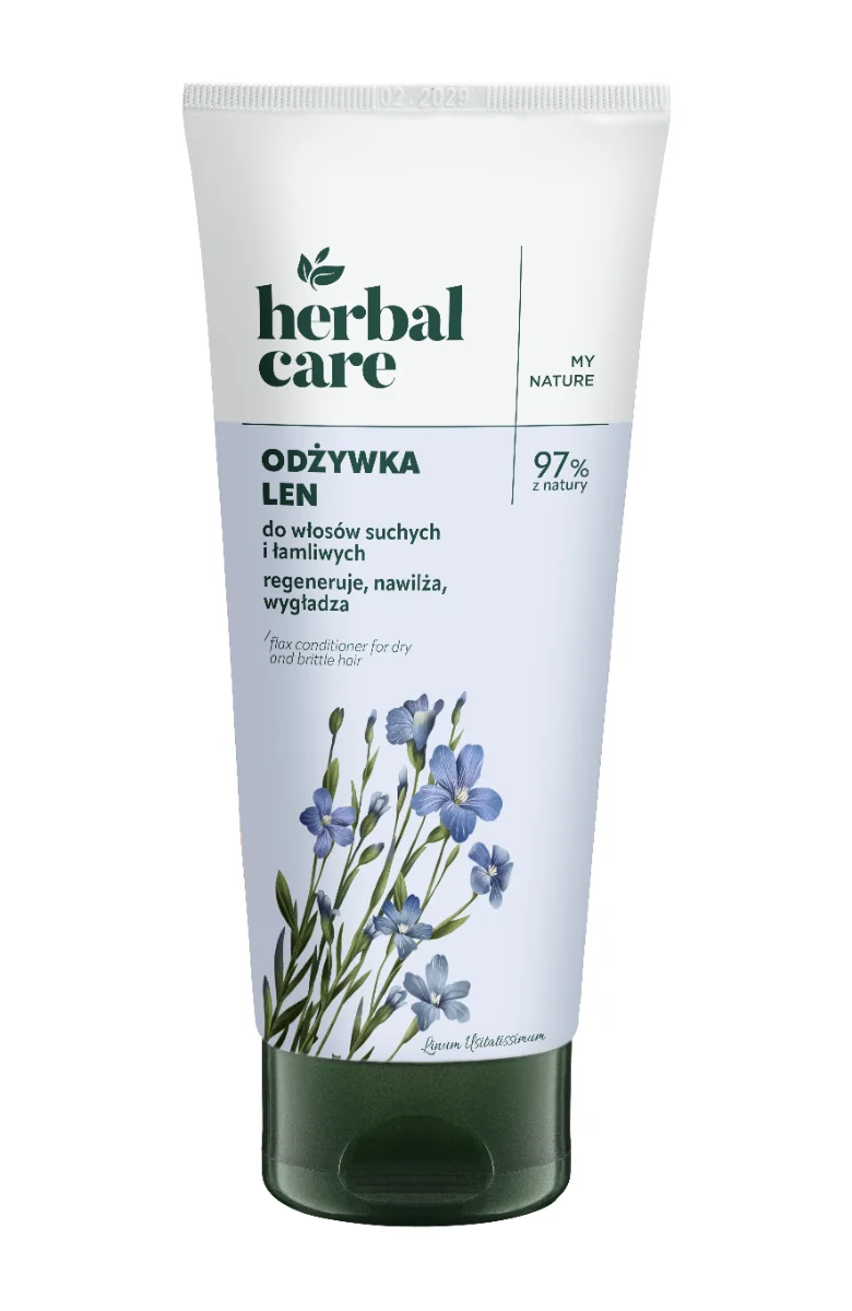Balsam cu extract de seminte de in pentru par uscat si fragil Herbal Care, 200ml, Farmona