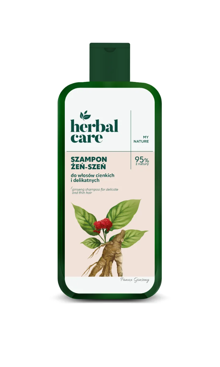 Sampon cu extract de ginseng pentru par fin si subtire Herbal Care, 330ml, Farmona
