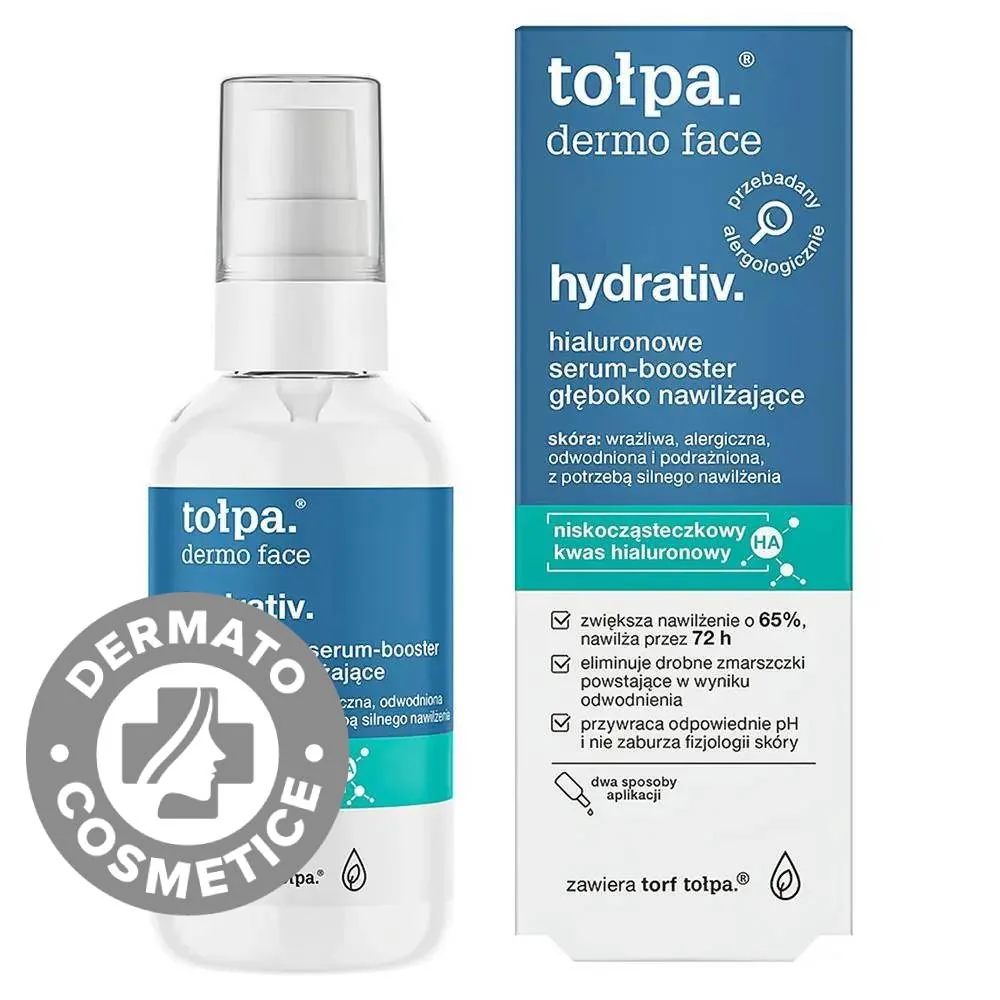 Serum booster cu acid hialuronic pentru ten deshidratat Dermo Face Hydrativ, 75ml, Tolpa
