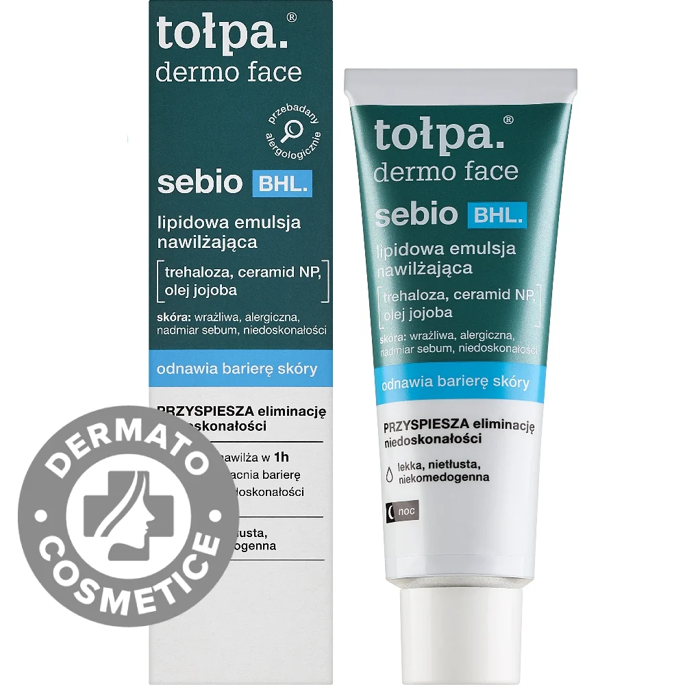 Crema-gel hidratanta pentru refacerea barierei pielii Dermo Face Sebio BHL, 40ml, Tołpa