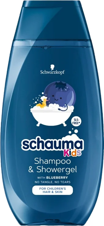 Sampon si gel de dus pentru copii Blueberry, 250ml, Schauma