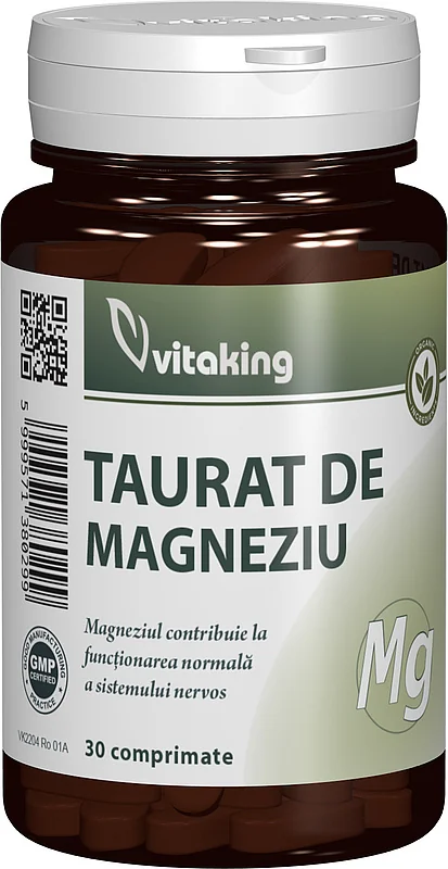 Taurat de magneziu, 30 comprimate, Vitaking