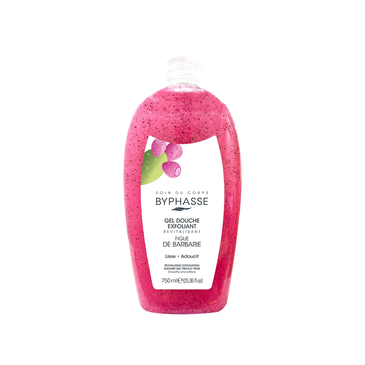 Gel de dus exfoliant cu Cactus, 750ml, Byphasse
