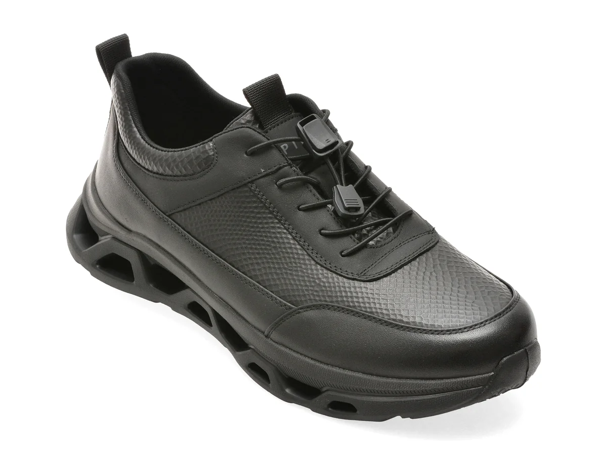 Pantofi sport EPICA negri, 19191, din piele naturala